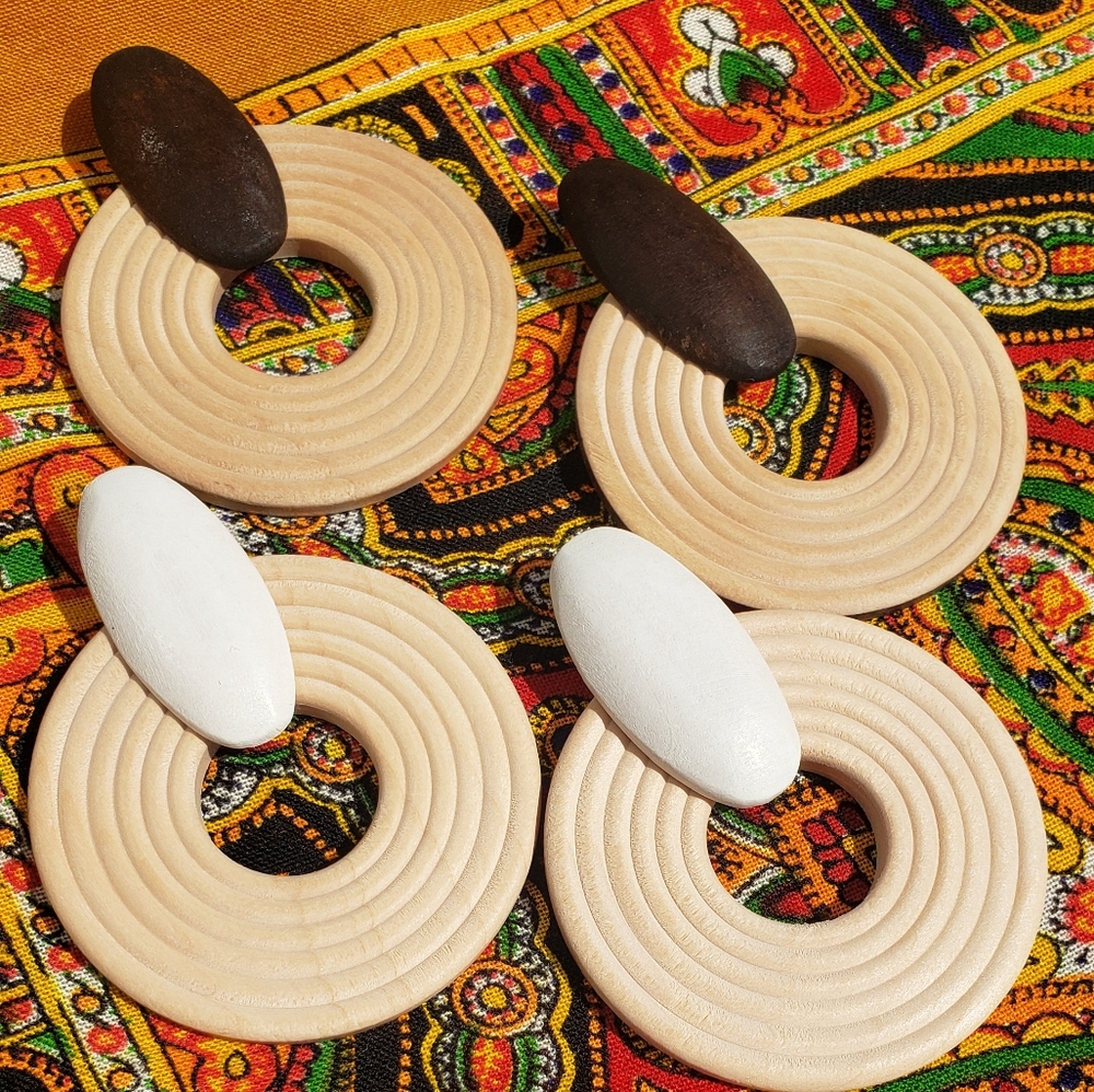 Wooden Earrings $10 or buy 2 for $15